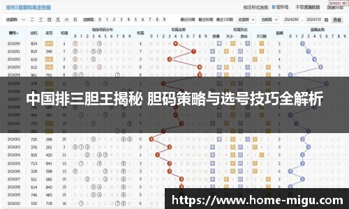 中国排三胆王揭秘 胆码策略与选号技巧全解析